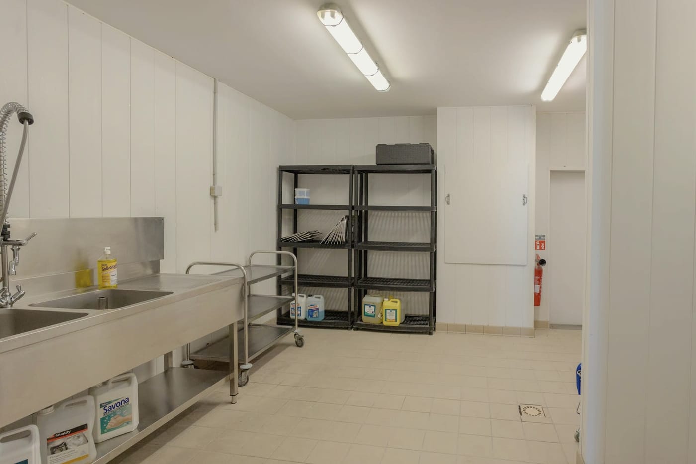 Plonge double bac inox avec douchette